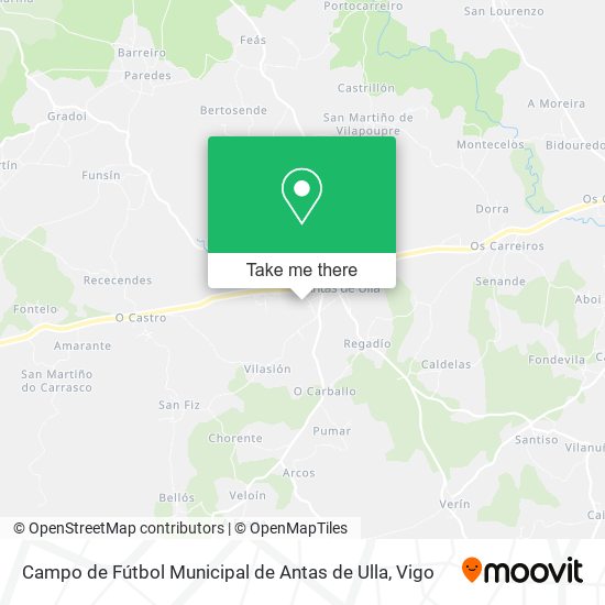 mapa Campo de Fútbol Municipal de Antas de Ulla