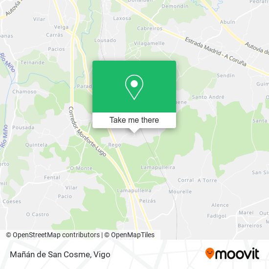 Mañán de San Cosme map