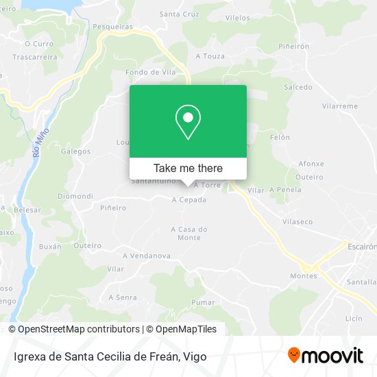Igrexa de Santa Cecilia de Freán map