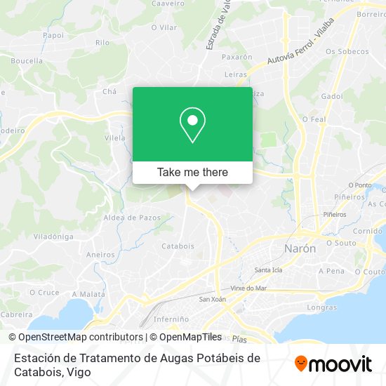 mapa Estación de Tratamento de Augas Potábeis de Catabois