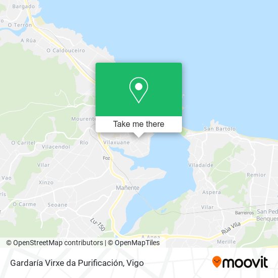 mapa Gardaría Virxe da Purificación