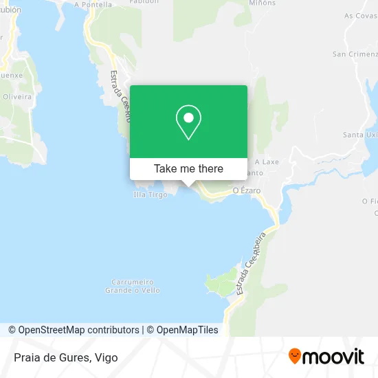 Praia de Gures map