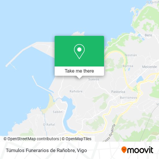 Túmulos Funerarios de Rañobre map