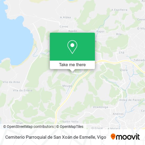 mapa Cemiterio Parroquial de San Xoán de Esmelle