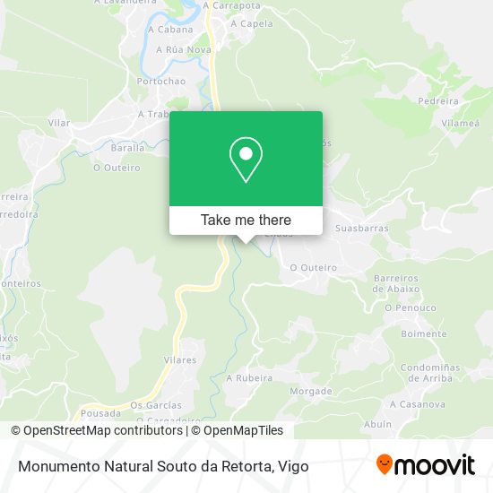 Monumento Natural Souto da Retorta map