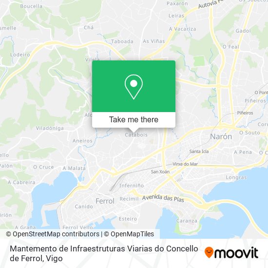 mapa Mantemento de Infraestruturas Viarias do Concello de Ferrol