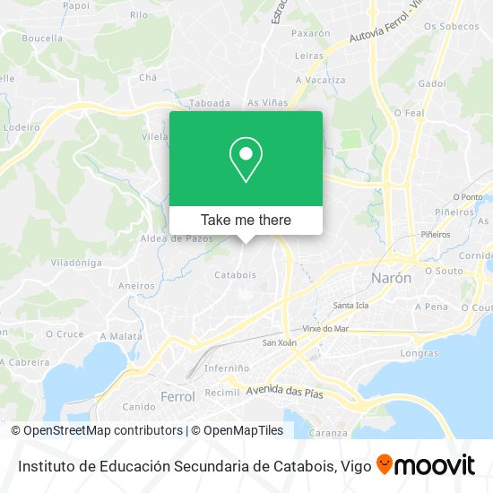 mapa Instituto de Educación Secundaria de Catabois