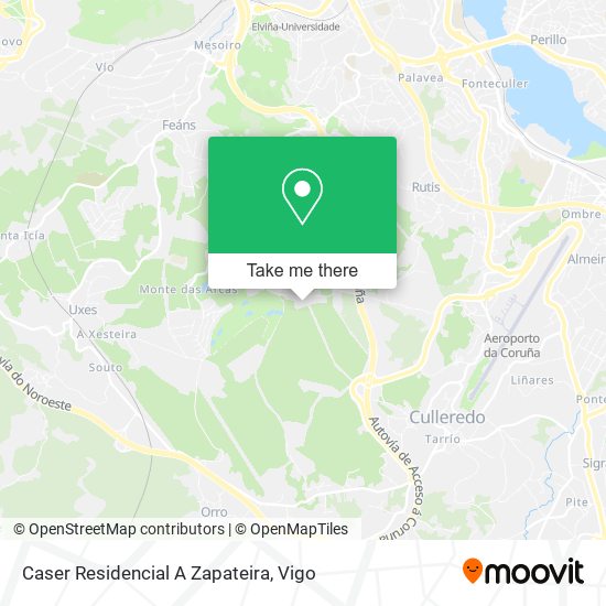 Caser Residencial A Zapateira map