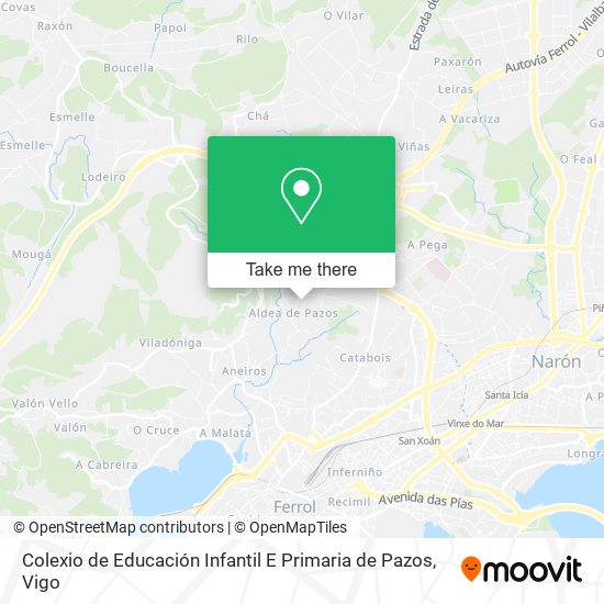 mapa Colexio de Educación Infantil E Primaria de Pazos