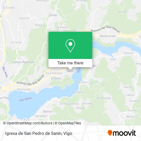 Igrexa de San Pedro de Sanín map