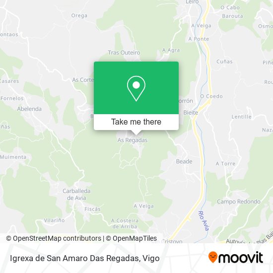 Igrexa de San Amaro Das Regadas map