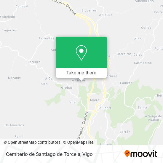 mapa Cemiterio de Santiago de Torcela