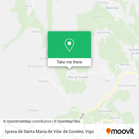 Igrexa de Santa María de Vilar de Condes map