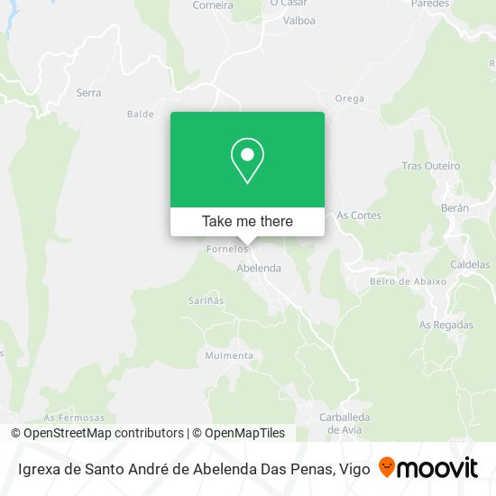 mapa Igrexa de Santo André de Abelenda Das Penas