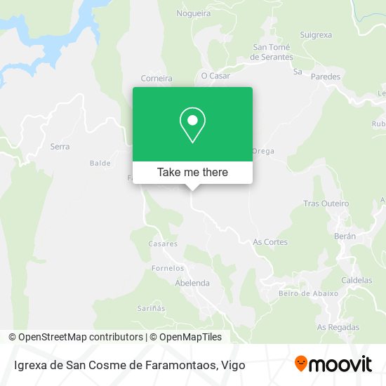 Igrexa de San Cosme de Faramontaos map