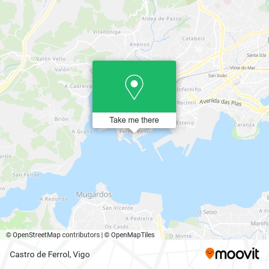 mapa Castro de Ferrol