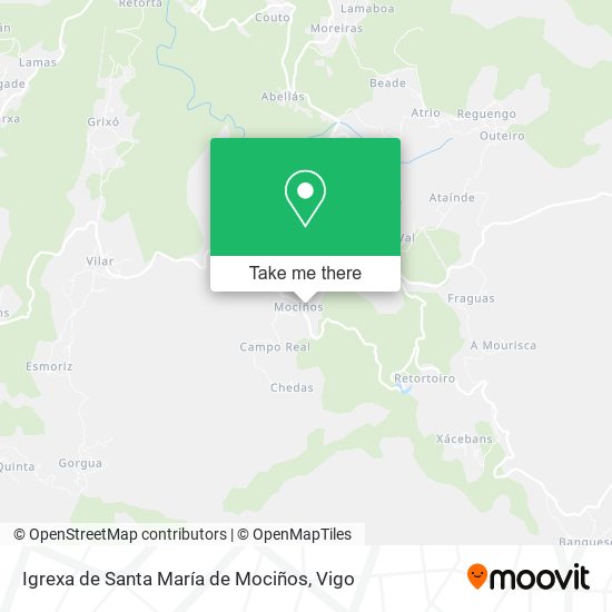 Igrexa de Santa María de Mociños map