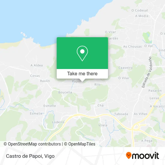 Castro de Papoi map