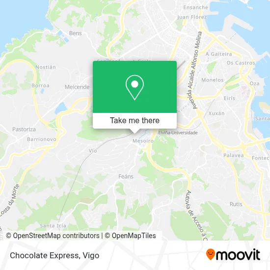 Chocolate Express map