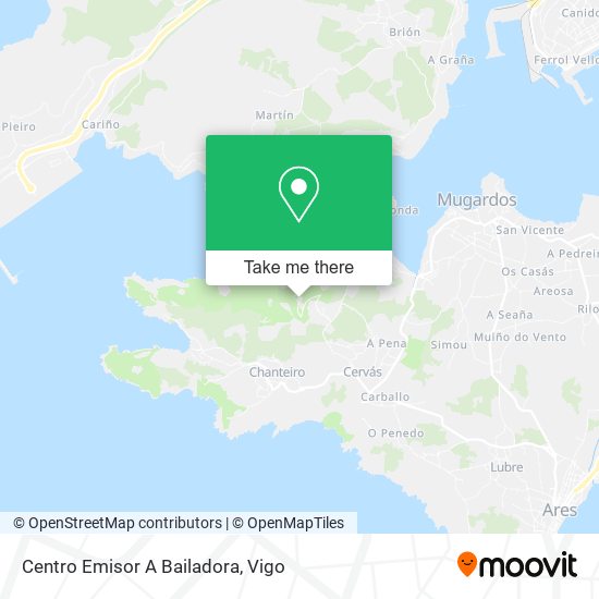 Centro Emisor A Bailadora map