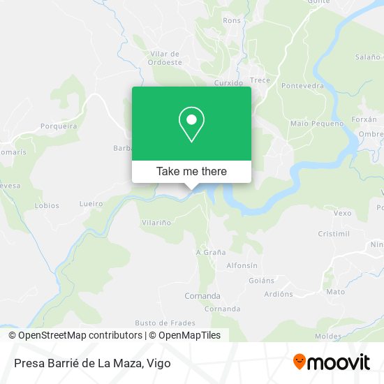 Presa Barrié de La Maza map