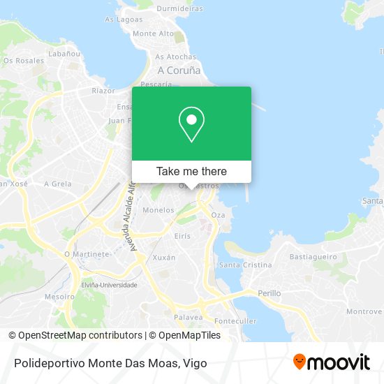 Polideportivo Monte Das Moas map