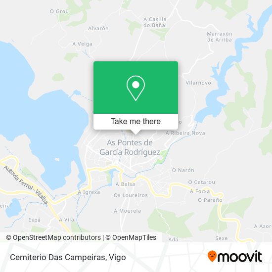 Cemiterio Das Campeiras map