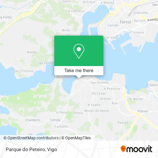 Parque do Peteiro map