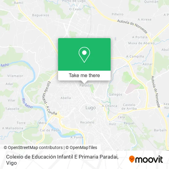 mapa Colexio de Educación Infantil E Primaria Paradai