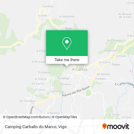 mapa Camping Carballo do Marco