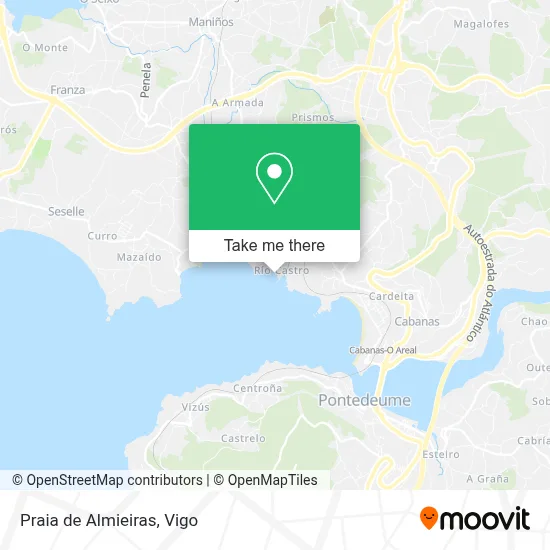Praia de Almieiras map
