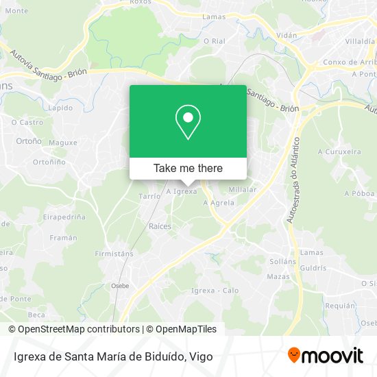 Igrexa de Santa María de Biduído map