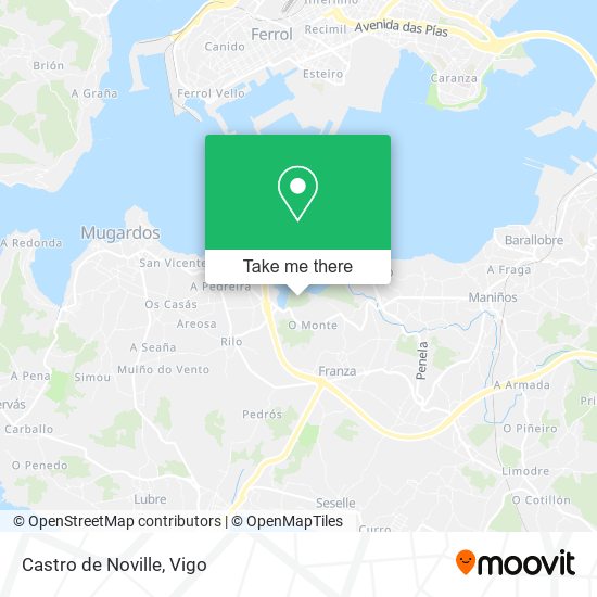 mapa Castro de Noville