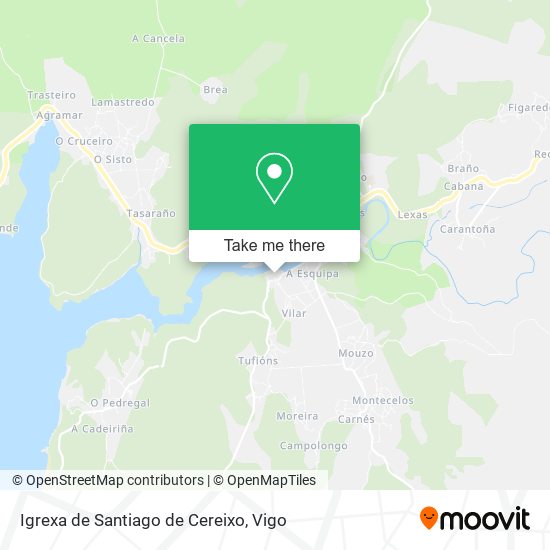 Igrexa de Santiago de Cereixo map