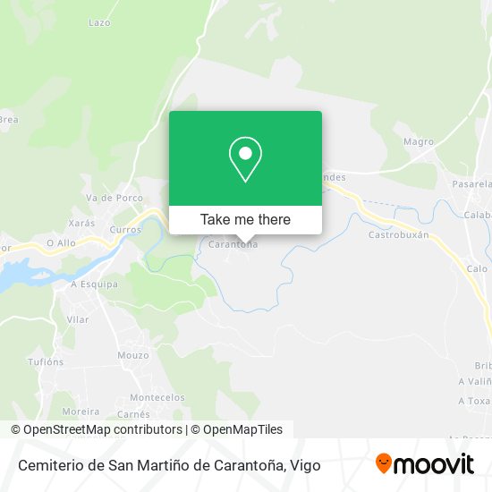 mapa Cemiterio de San Martiño de Carantoña