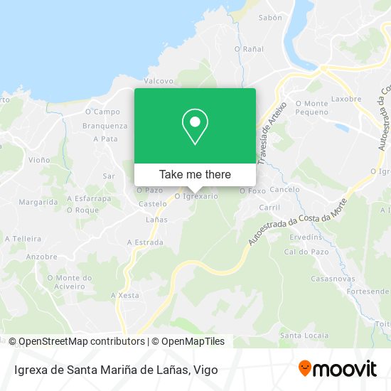 mapa Igrexa de Santa Mariña de Lañas