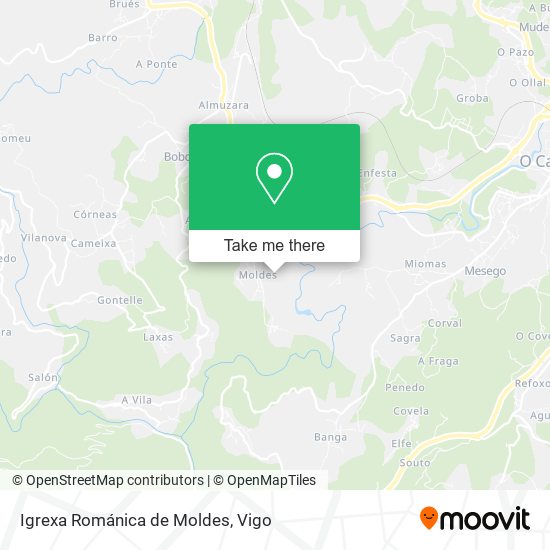 mapa Igrexa Románica de Moldes