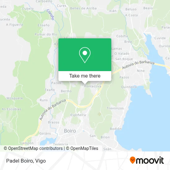 Padel Boiro map