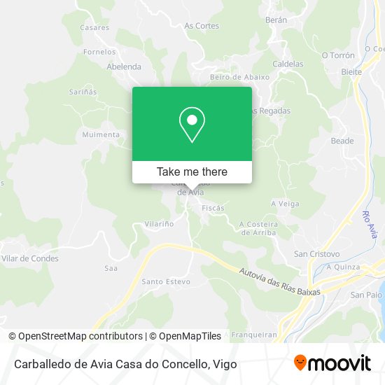 Carballedo de Avia Casa do Concello map
