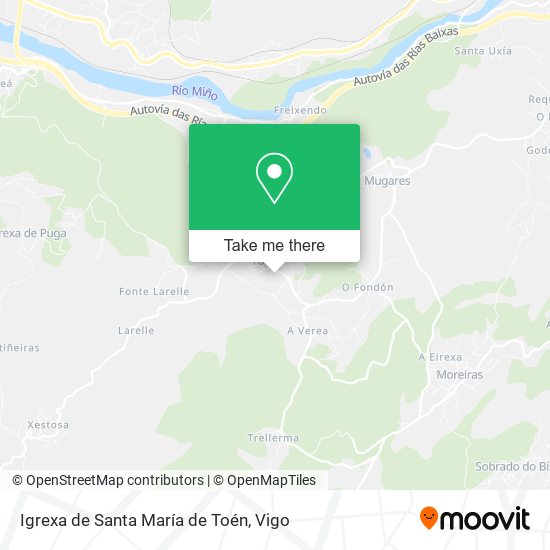 Igrexa de Santa María de Toén map