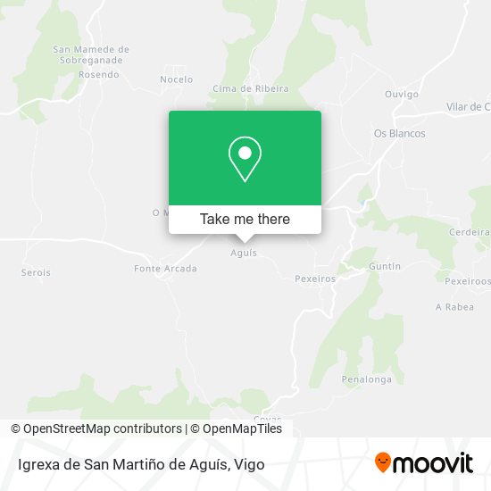 Igrexa de San Martiño de Aguís map