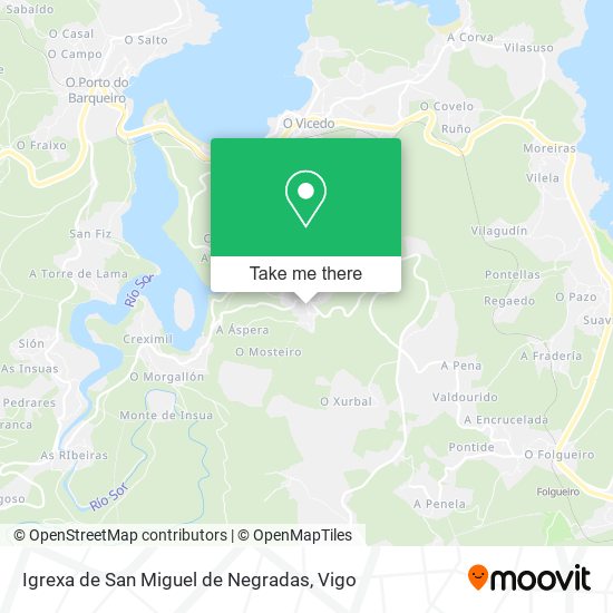 Igrexa de San Miguel de Negradas map