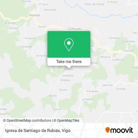 Igrexa de Santiago de Rubiás map