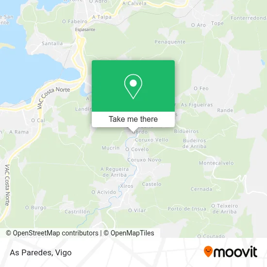 As Paredes map