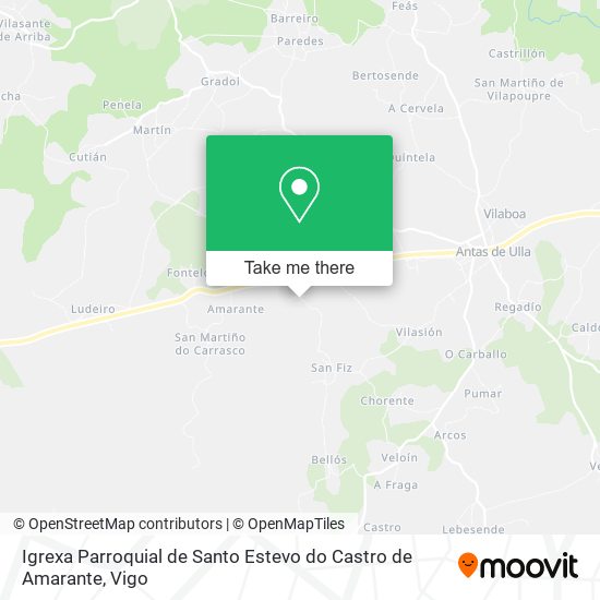 Igrexa Parroquial de Santo Estevo do Castro de Amarante map