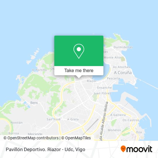 Pavillón Deportivo. Riazor - Udc map