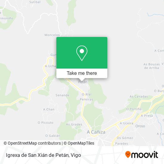 mapa Igrexa de San Xián de Petán