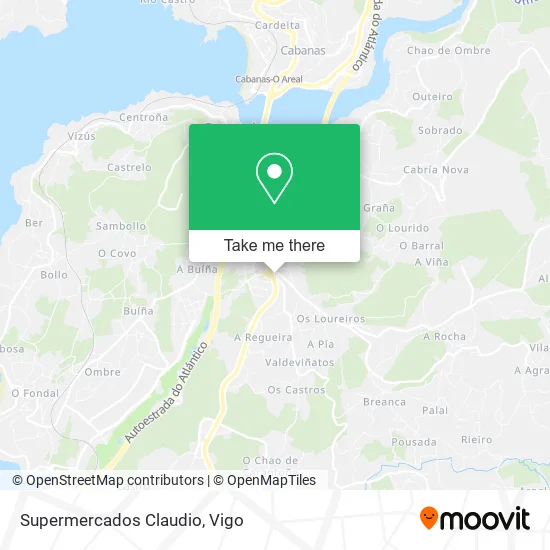 Supermercados Claudio map