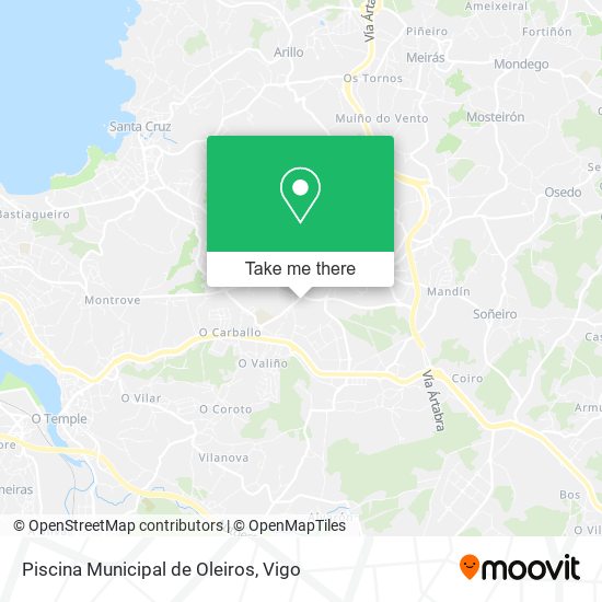 Piscina Municipal de Oleiros map