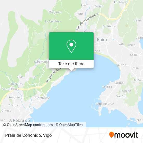 Praia de Conchido map